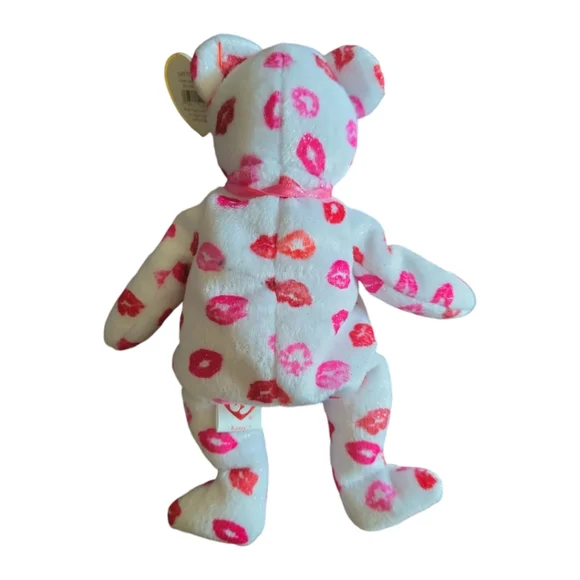 Vtg 2003 Ty Lipstick Bear Kissy Beanie Baby - Picture 6 of 12